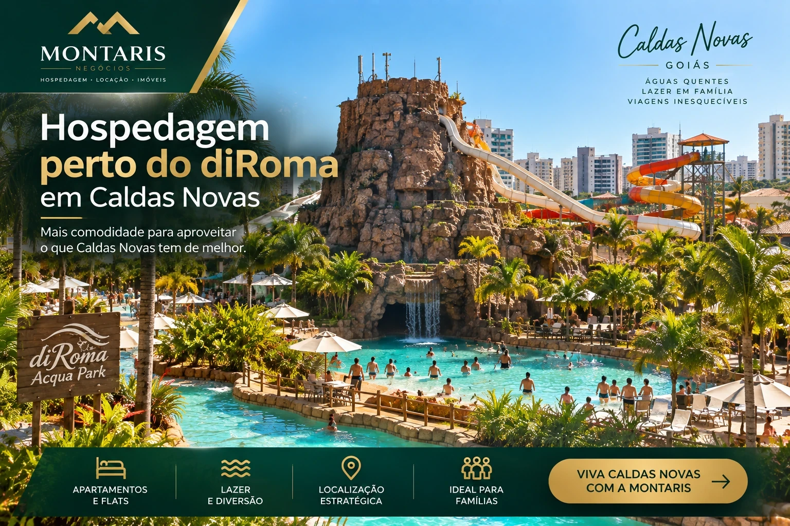 Hospedagem Perto do diRoma em Caldas Novas | Montaris Hospedagem perto do diRoma em Caldas Novas próxima ao diRoma Acqua Park