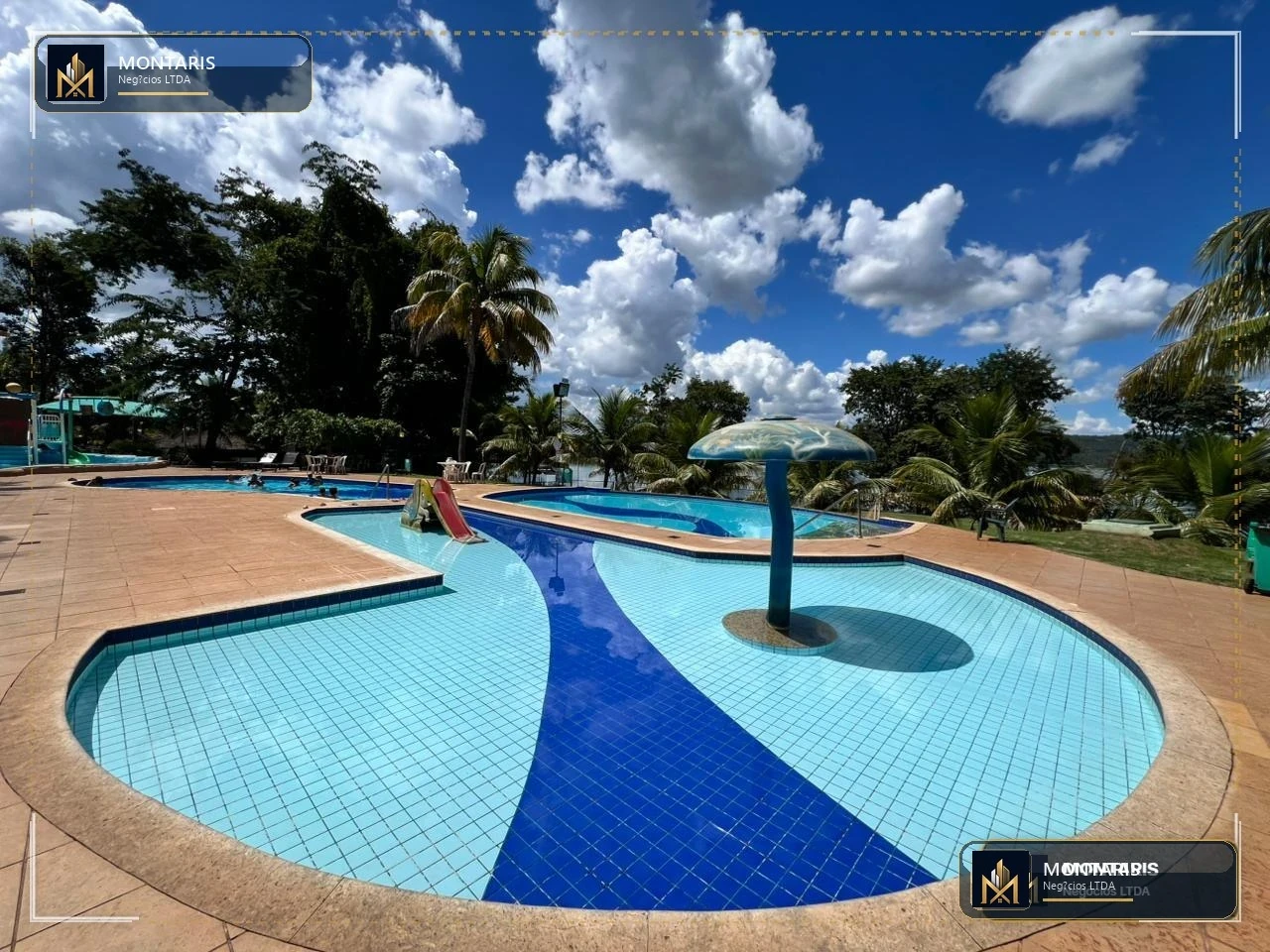 Área de lazer do Aldeia do Lago para quem planeja entrada para comprar apartamento em Caldas Novas