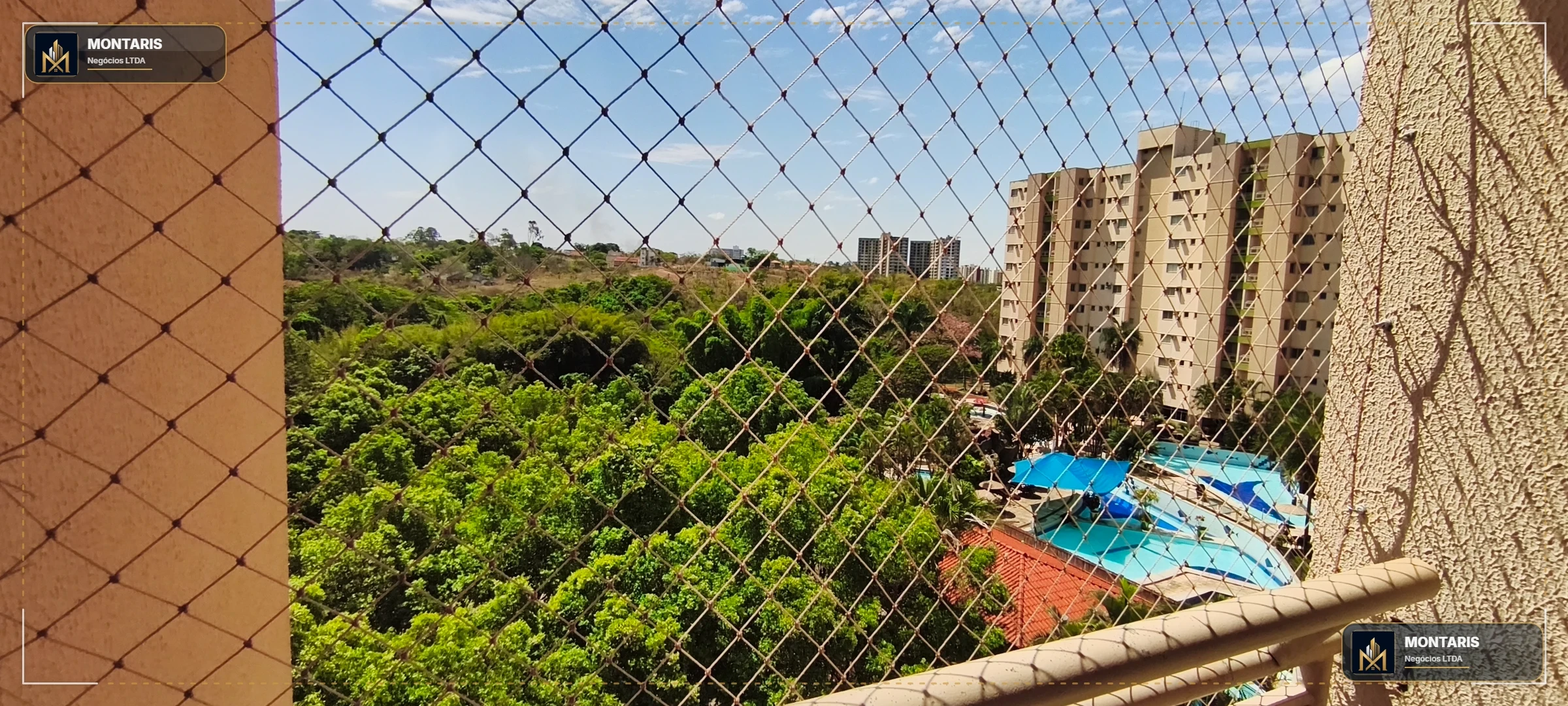 Vista do andar do apartamento no Ecologic Park em Caldas Novas