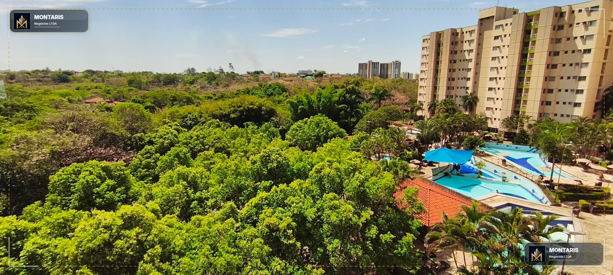 Sol da manhã ou sol da tarde em apartamento no Ecologic Park em Caldas Novas